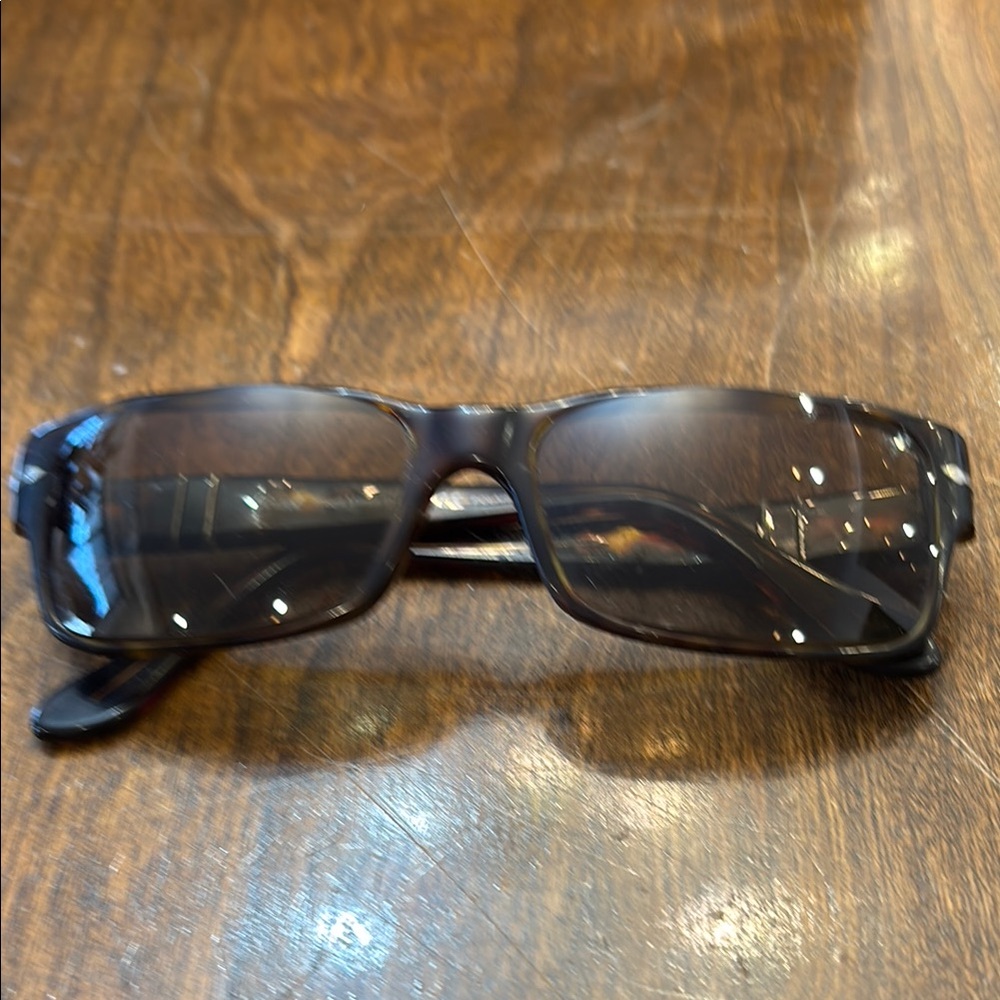 Persol Black Rectangular Sunglasses